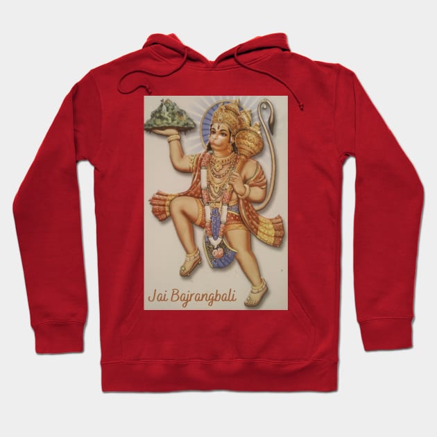 Hanuman Jai Bajrangbali Hoodie by BhakTees&Things